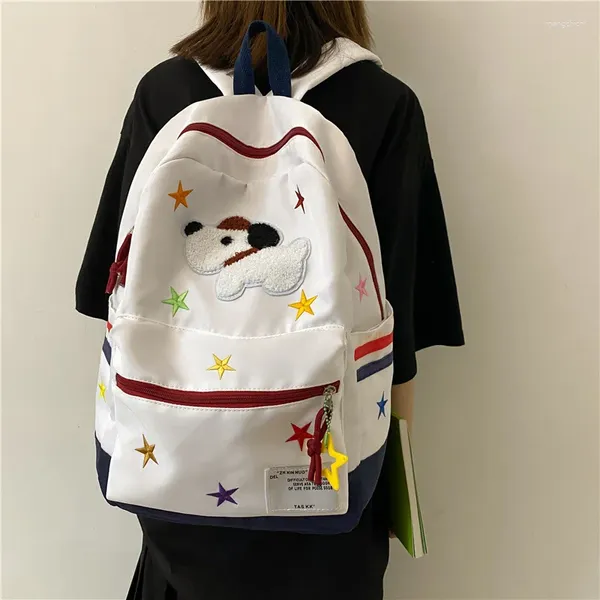 Zaino kawaii cuccioli di cuccioli scolaretti per adolescenti ragazze alla moda y2k college studenti da viaggio da viaggio gradevole zaino per bambini