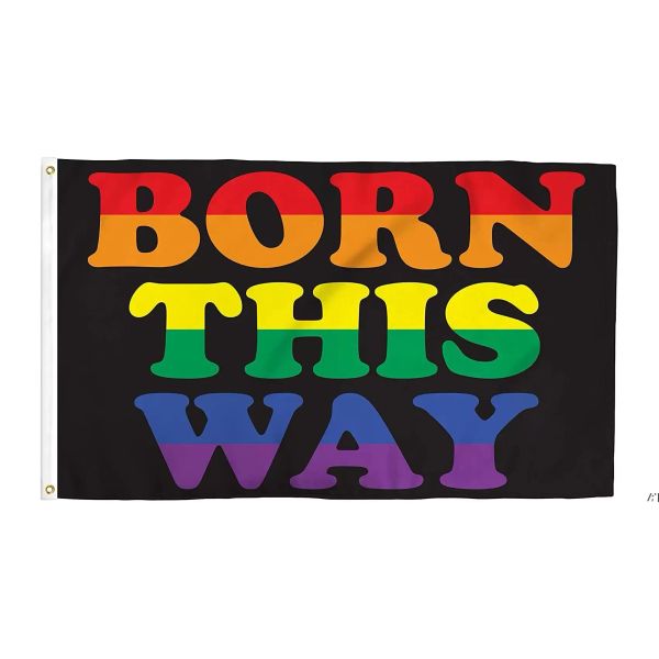 3x5fts Bu Yolu Doğdu Bayrak Gay Pride LGBT Rainbow Direct Fabrika 90x150cm DWE13160 FY8687 0416