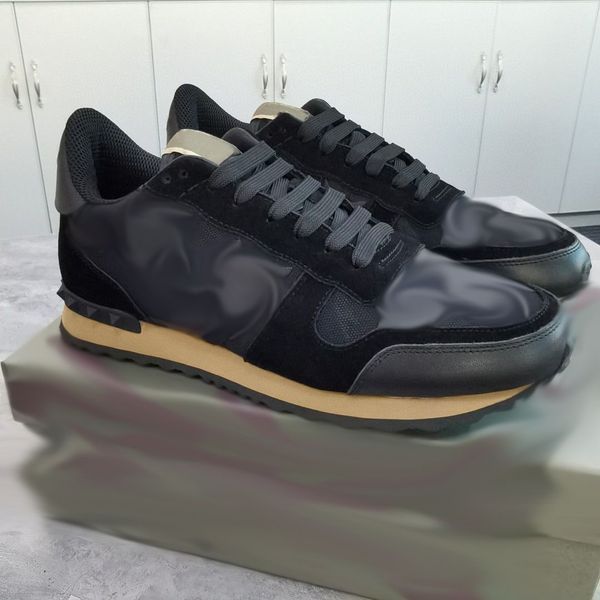 Neue Modedesigner hochwertig schwarze lässige Tennisschuhe für Männer und Frauen Schnüre-up-Leinwand Lederspleiß Lüftung Komfort All-Match Sports Schuhe DD0415H 38-44 9