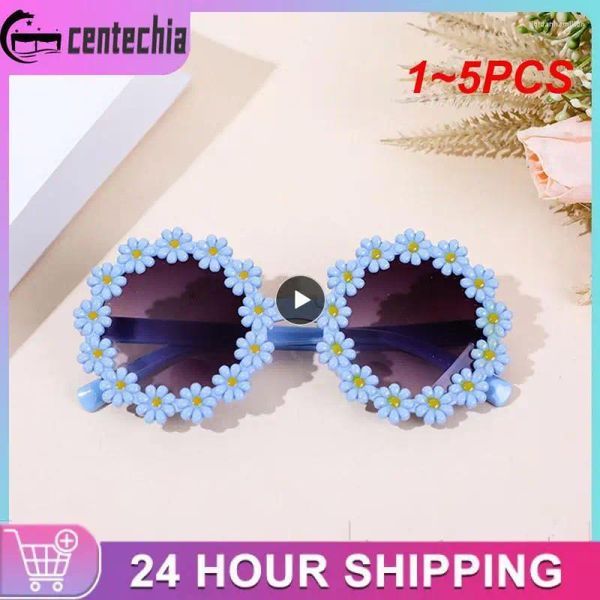 Eyewear ao ar livre 1-5pcs Korea Kids Sunglasses Sun Flower Fashion Children Shades Baby Glasses UV400 Proteção solar