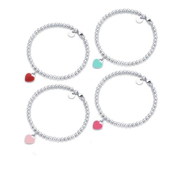 T Designer Love Hand Link Luxury Brand 4mm Ball Chain Senior Fashion Bracelet Party Hochzeit Accessoires Paar Geschenke5420557