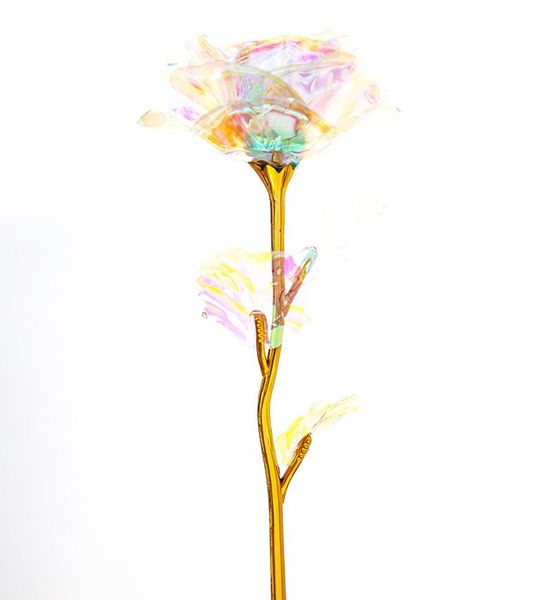 Fiori decorativi 24k Gold Leaf Rose Festone Gilded Flower Valentines Day Gift3022453