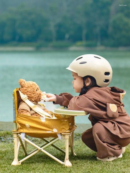 Camp Furniture Instagram Bebek Açık Hava Kamp ve Piknik Sandalye Taşınabilir Katlanabilir Çim Yemek Öğrenme Koltuk Pografi Prop