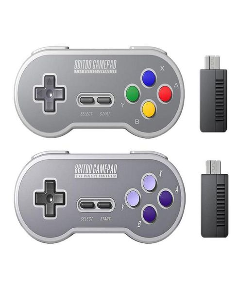 Spielcontroller Joysticks 8bitdo SF30 SN30 24G Gamepad Wireless Controller Retro Joystick mit NES -Empfänger für SNES und SFC 9576303