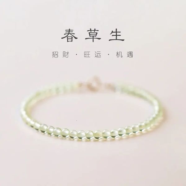 Mini gemma bracciale uva giada naturale tenera ragazza verde fidanzata regalo fidanzata 240416