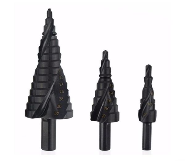 3pcsset 432mm Drillbit Set HSS Cobalt Stiefmaschinenbit Stickstoff Hochgeschwindigkeit Stahl Spiraldreieck Shank Hole Cutter6501851