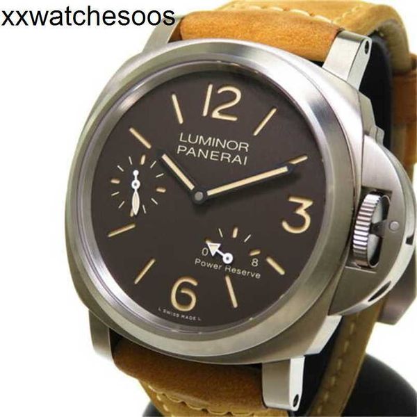 Designer Watch Paneraiss Watch Mechanical PAM00797 Power Titanio Titanyum/Kurşun