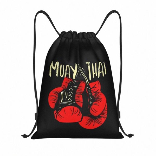 MUAY THAI Luvas Backpack Mackpack Menm Men Men Sport Gym Sackpack Portable Tailândia Boxe Fighter Training Bag Sack Y0VZ#