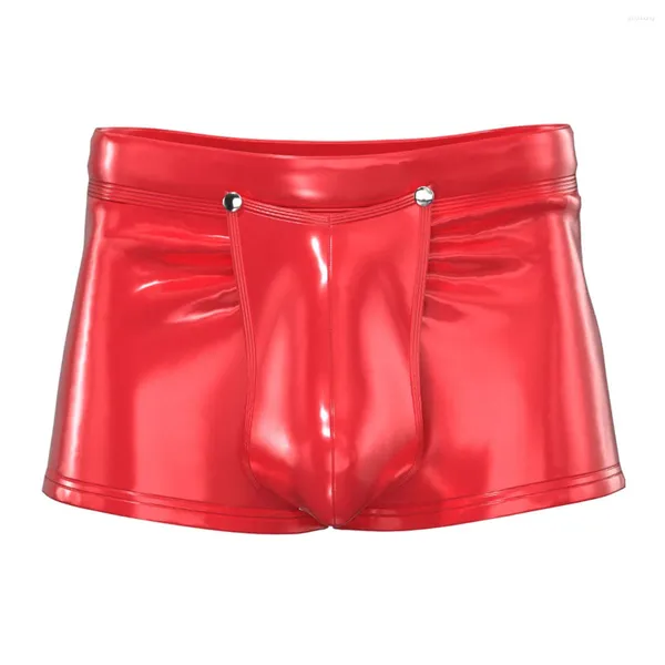 Underpants sexy schwule Männer Unterwäsche offener Schritt Mens Faux Leder Boxershorts Penis Beutel Underpant männliche Höschen Fetisch Boxer