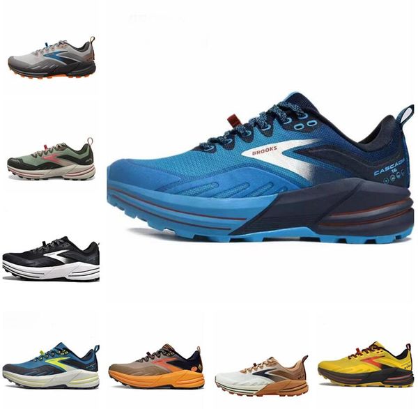 Brooks Cascadia 16 Sapatos de corrida de trilhas masculino de amortecimento macio masculino de tênis, esportes esportivos de esportes ambulantes de desgaste global da loja diária de roupas diárias esportes