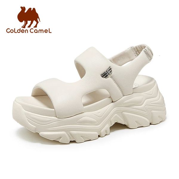 Golden Camel Womens Summer Sandals 2023 Толстые пляжные сандалические женские туфли для женских тапочек верхняя одежда