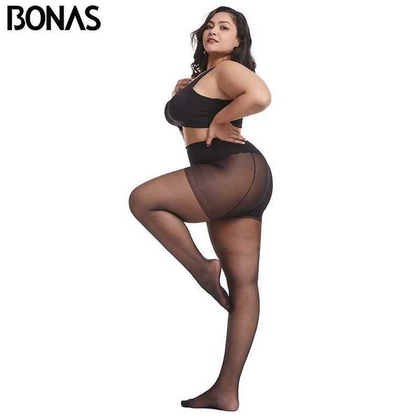 WB7A Сексуальные носки Bonas 20d Ультратонкие колготки большого размера женщин 120 кг трусики супер эластичный размер секси сексуальные нейлоновые трусики плюс колготки 240416