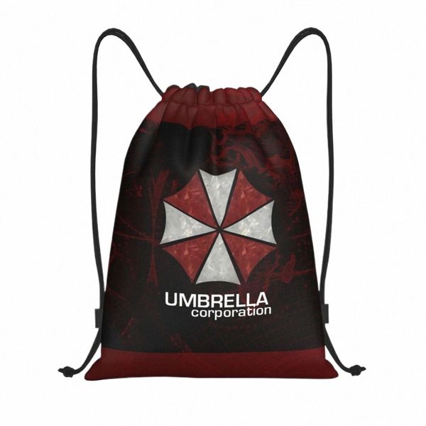 Custom Umbrella Corps Corporati Drawstring Backpack Bags Mulheres Lightweight Video Gym Gym Sports Sackpack Sacks para loja 03HV#