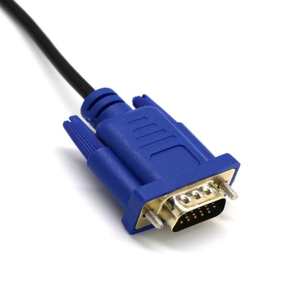 2024 1,8 m HDMI-kompatibles Kabel zu VGA 1080p HD mit Audioadapterkabel HDMI-kompatibel an VGA-Kabel für HDMI-kompatible Kabel