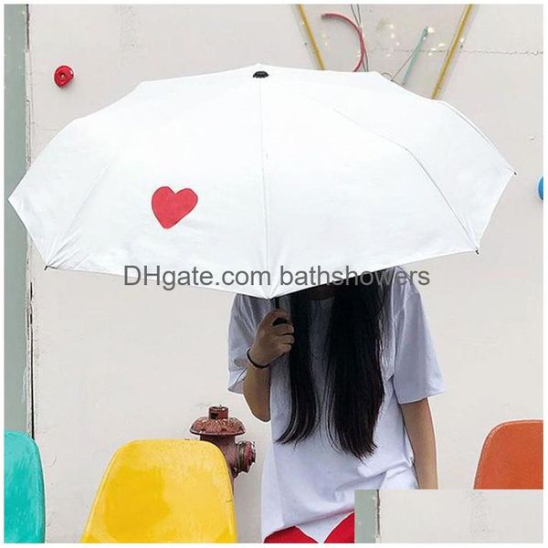 Designer classici ombrelloni matic moda love sunny e piovoso ombrello da donna uomo pieghevole trasparente tramonto manuale del sole dhsw1