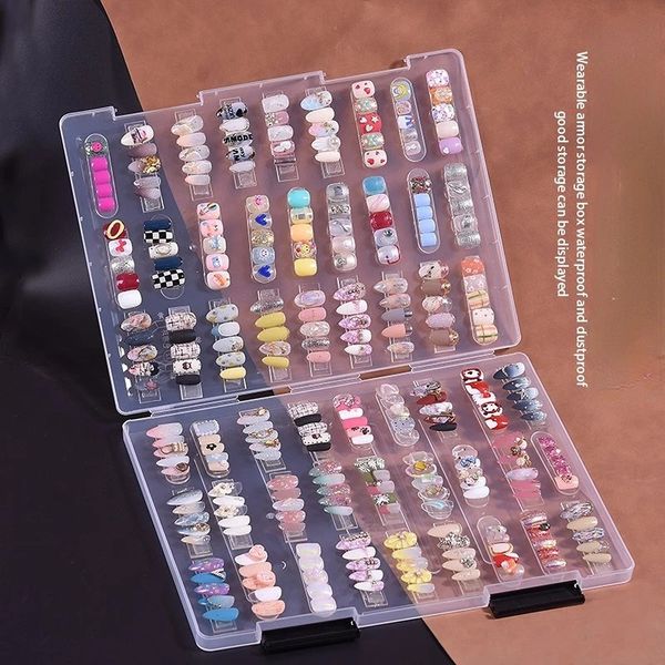 Suggerimenti per le unghie Display Libro art per chiodi che mostra scaffale gel polacco false chiodi manicure collector box falsi consigli sugli utensili per unghie