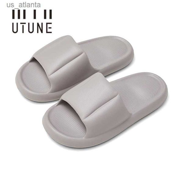 Slippers utune Massage for Women Home Slides Sapatos de verão para chuveiro Anti-lip sandálias internas Sandals homens Banheiro cor de creme H240416 EH7L