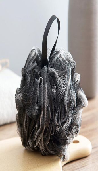 50 Gramm Charcoal Bad Bad Schwamm Mesh Pouf Schwarz weiß weich