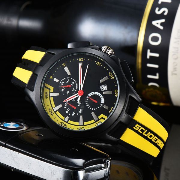 Luxus -Männeruhr mit sechs Nadel -Timing -Gurt, Quartz -Uhr, modisches heißes Verkaufsprodukt, Silicone Watch, Männer -Markenuhr