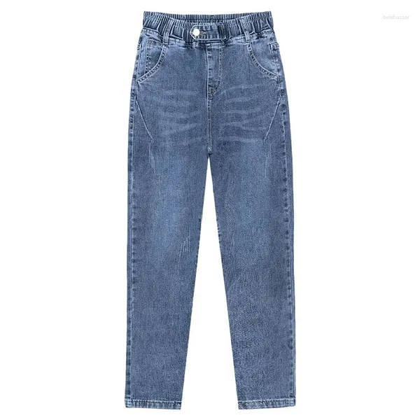 Jeans femminile autunno casual ventila magioni di alta qualità pantaloni elastici di alta qualità da donna pantaloni da cowboy 4xl