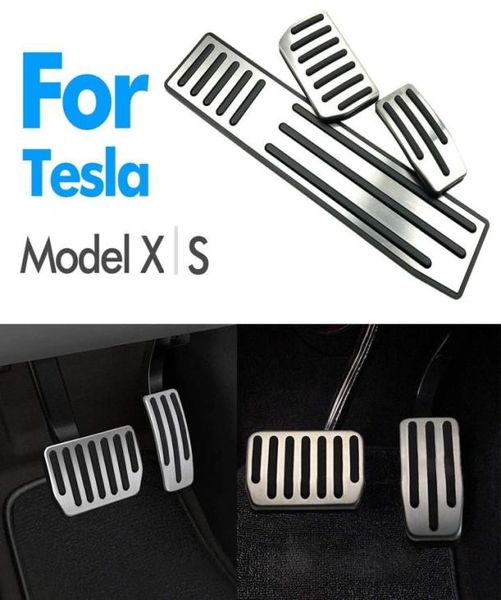 Tampas do pedal do freio de carro para Tesla Modelo S x Aço inoxidável Pé -descanso Pedal Modificado Mats Tapa de capa Acessórios automáticos5056260