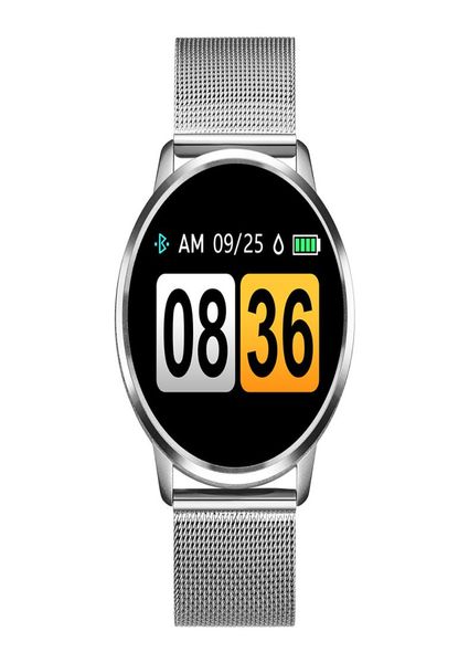 Q8 Smart Watch OLED SLATE DE COLOR SMARTWATCH Women Fashion Rastreador de fitness Freqüência cardíaca Monitor7296268