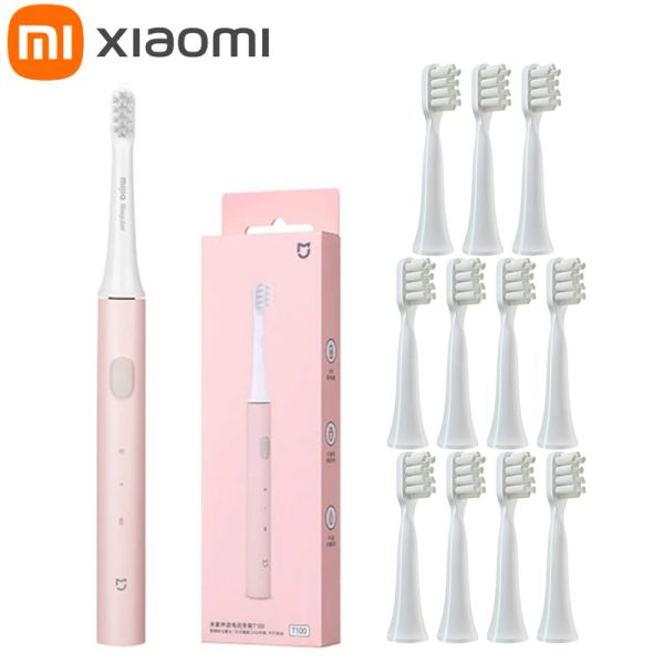 Brecha de dente Xiaomi T100 Adulto Ultrassonic Automatic Toothbrush USB Recarregável à prova d'água Xiaomi Mijia Sonic Electric Tontherbush