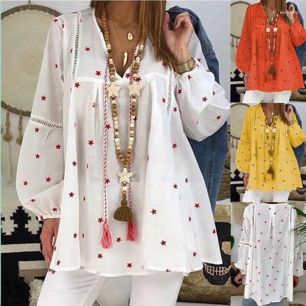 Blouses femininas Amazon Fashion Style Summer Printe