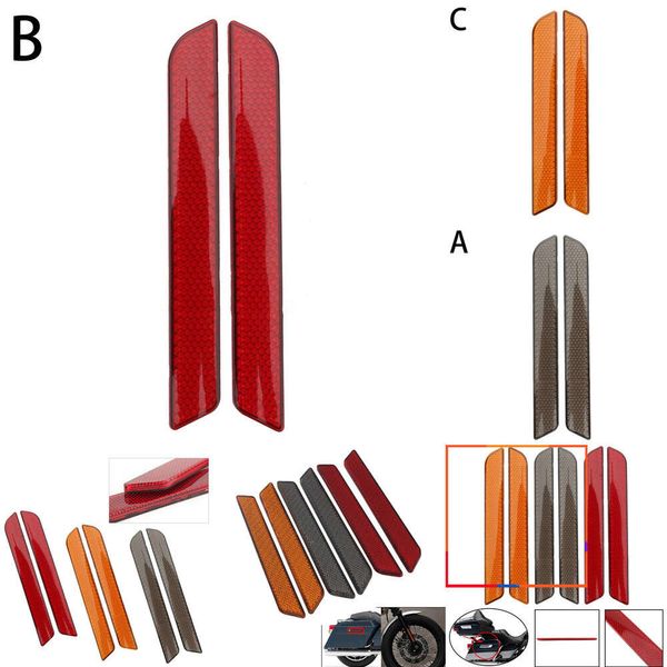 2024 1PAIR 2024 Avviso di sicurezza per il riflettore della gamba della forcella anteriore motociclistica per le copertine di sale da sella di sale da sella HD