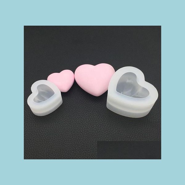 Stampi di resina sile stampo 3d cuore trasparente trasparente ornamenti riutilizzabili sapone mod argilla da 8 cm di consegna di gioielli di gioiello equipaggiamento equipaggiamento dhgarden dhtpe