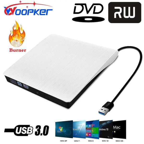 WOOPKER ESTERNA DVD-RW Player CD DVD Drive USB 3.0 Drive per PC Laptop Desktop MAC Windows Linux 240415