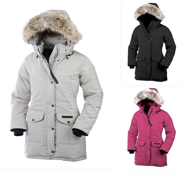 Frauen Trillium Parka Down Jacke 90% weißer Gans Stoff Outdoor -Mantel normaler Kapuze warmes Doudoune DHL kostenlos Versand6310001