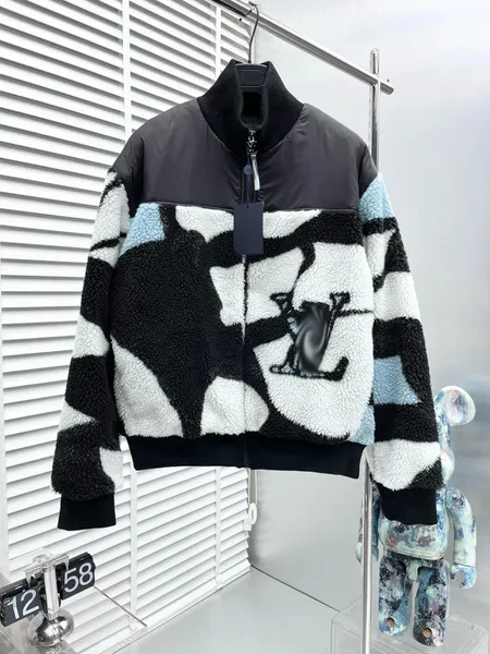 Nuova Giacca in pelle di pelle di cotone a manica lunga in stile hip hop in stile di moda