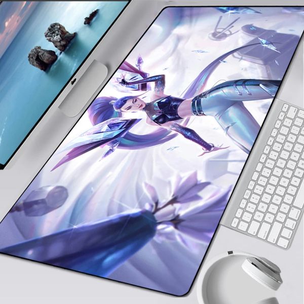 Pads крупные игровые мыши Pad Computer Mousepad PC Gamer Mouse Mate Mat Lage League of Legends Kaisa Carpet Keyboard Mat Pad