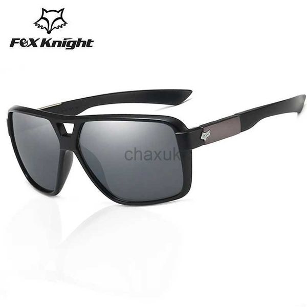 Óculos de sol Fox Knight Sunglasses Men Square Mirror Driving Sun Glasses for Men Brand Designer Fishing Driver Goggles UV400 24416