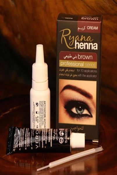 Ryana Henna Eyelash Naturais Creme de Creme de Torninha Profissional 15Minute Torno Brown preto disponível Fácil Dye209J8623839