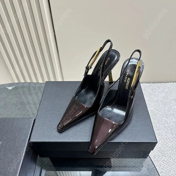 Бесплатные покупки новое патентная кожаная пряжка для пленки для насосов обувь шпильки каблуки сандалии женский роскошный дизайнерский платье квадрат.