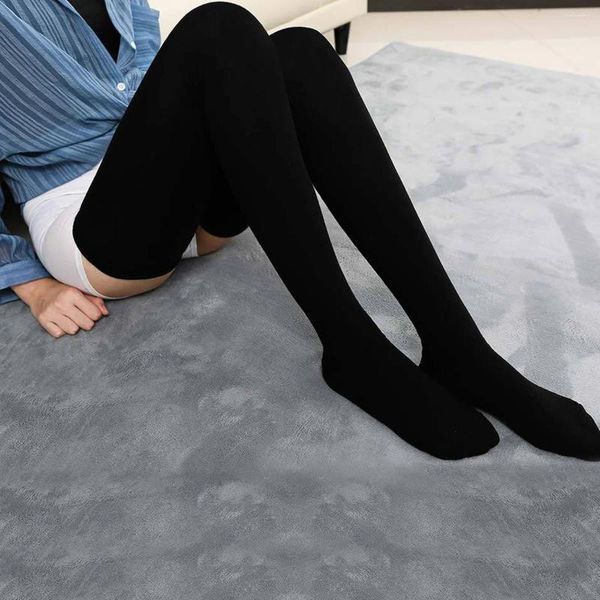 Donne calze 1 paio di ginocchio esteso con un'altezza 180 per ragazze vere lunghezza in bianco e nero 80 cm