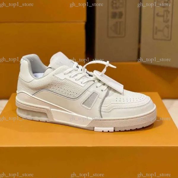 Lvity Shoes Designer Casual Schuhe geprägter Trainer Sneaker Triple White Pink Blue Green Green Gelb Jeans Low Herren Sneakers Trainer Luis Vittons Schuhe 1483