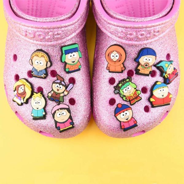 Оптовое новое прибытие южного парка Clog Charmr Charms Cartoon Designs for Slogs Shoe Corember Sacks Accessories