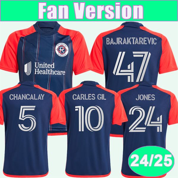 2024 25 New Revolution Mens Soccer Maglie Carles Gil Borrero Kessler Buck Chancalay Casa Dark Dark Blue Football Shirt Shory Uniforms