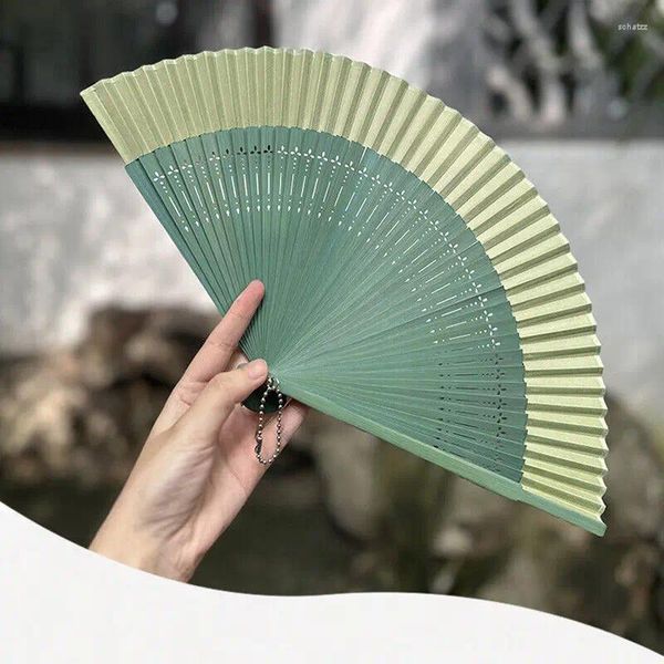 Dekorative Figuren chinesischer Stil Klapper Fan Klassische Seidentuch Hand gehalten Party Dance Requisiten Handwerk Dekoration