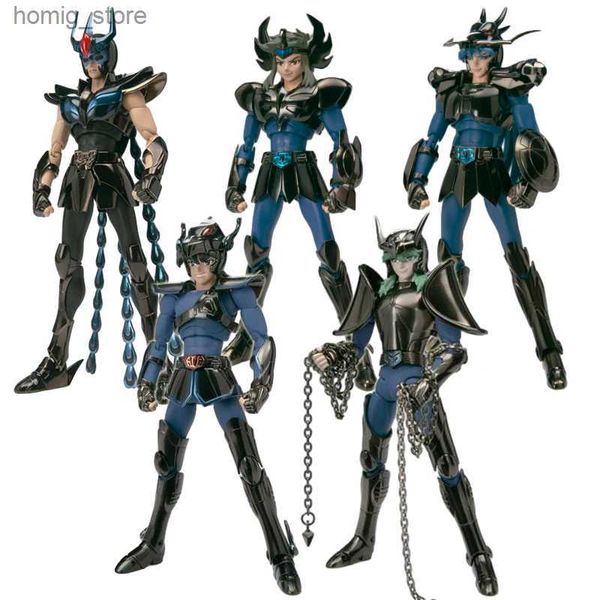 Action Toy Abbildungen 19cm Anime Dark Saint Seiya Figur Phoenix Ikki Hyoga Seiya Shiryu Actionfiguren Spielzeug PVC Box Figur Kollektion Dekoration Y240415