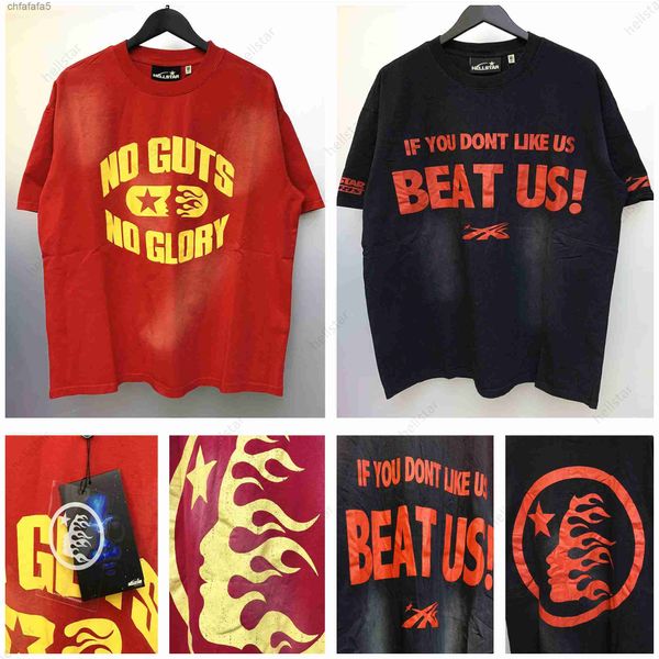 Hellstar Shirt Designer T Camisetas homens Men tee gráfico Roupos Hipster Vintage Lavagem de tecido de rua Street Graffite