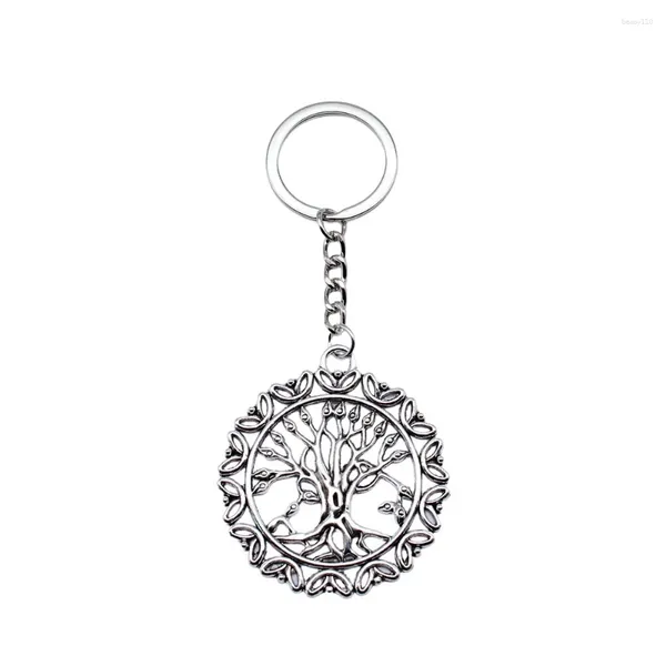 Keychains 1pcs Rundbaumreizschlüsselkette für Telefonauto -Anhänger Schmuck Männer DIY Ring Größe 28mm