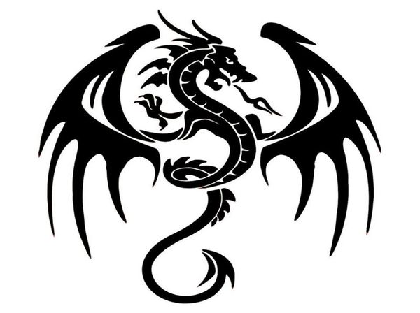 143165 cm Altimer Dragon Stylish Car Accessoires Vinyl Car Sticker und Abziehbilder Schwarzsilver CA5924499780