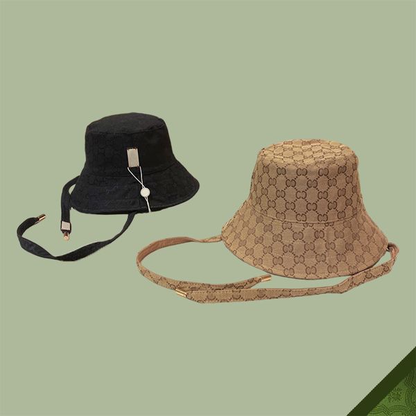 Designer di cappelli g -pescatore G Fisherman's Bucket Spacco Brimo Brim coche Bell Bell Shade Lettere stampate a doppio lato New Fashi