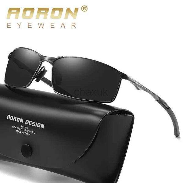 Occhiali da sole aoron occhiali da sole polarizzati maschi/donne che guidano gli occhiali da sole con telaio metallico Uv400 occhiali da sole antirifera all'ingrosso 24416