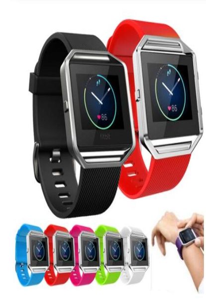 Fascia da polso di ricambio di alta qualità in silicone cinghia di silicio da polso per fitbit blaze smart orologio braccialette 11 color8495901