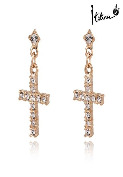 Neuankömmlinge Dangle Ohrringe mit Rovski Crystal Stellux 18k Roségold geplattet höchstem Qualitätsgeschenkschmuck #RG203094198676